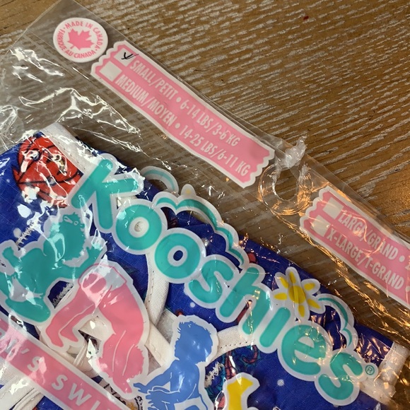 KOOSHIES Girls Blue Sea Swimsuit Reusable Diaper S - Picture 9 of 13